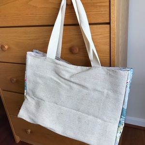 Tote bag with matching cosmetic bag